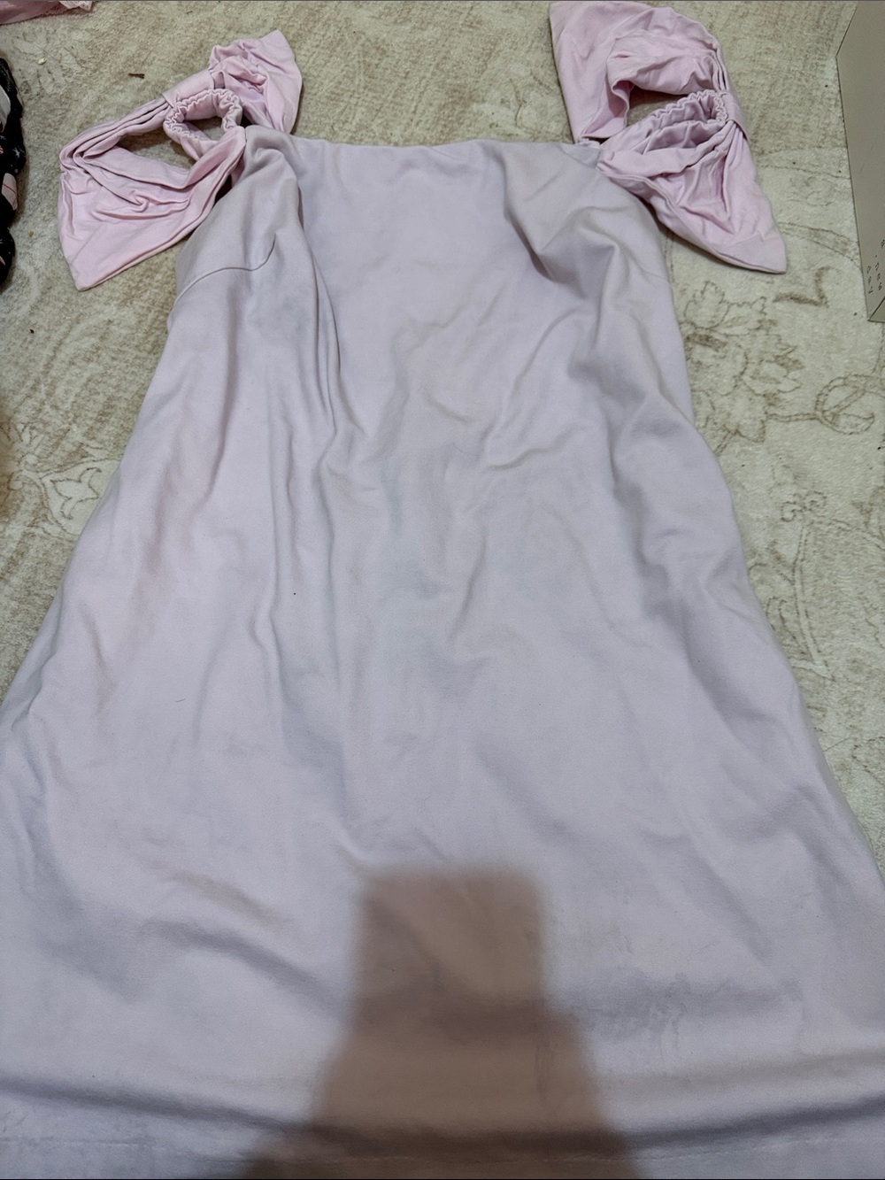 Target Light Pink Mini Dress with Puff Tie Sleeves